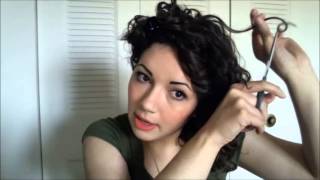 Cutting Curly Hair  How to give yourself a Devatype cut [upl. by Eilliw]