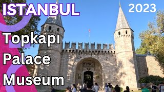 Istanbul Topkapi Palace Museum Walking Tour September 2023 53K 60fps [upl. by Nonnahsed]