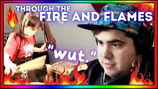 JUNNA DESTROYS Dragonforce Through the Fire and Flames  Drummer Reaction  Analysis [upl. by Rehpinej]