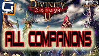 DIVINITY ORIGINAL SIN 2  All Companions Locations [upl. by Suired]