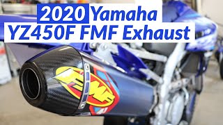 2020 YZ450F FMF 41 vs Stock Exhaust [upl. by Etteluap699]