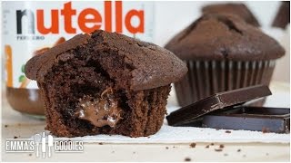 Moist Chocolate Muffin Recipe  Nutella Muffins [upl. by Cedell105]