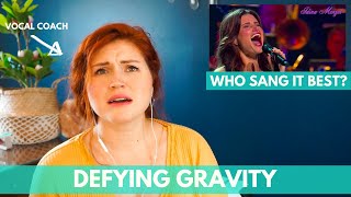 Defying gravity I Who sang it best I Vocal coach reacts [upl. by Irret]