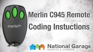 Coding Instructions  Merlin C945 Remote [upl. by Egag581]