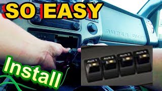 How To INSTALL Ford UPFITTER Switches So EASY [upl. by Peirsen]