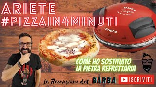 FORNO ARIETE 909 PIZZA IN 4 MINUTI  Sostituzione pietra con biscotto Fiesoli e test cottura [upl. by Rettke]