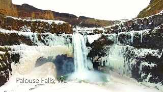 Palouse Falls Washington  Palouse in Winter  4K [upl. by Aniger]