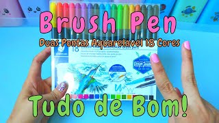 Kit Brush Pen STAEDTLER Ponta Dupla  18 Cores [upl. by Fernando]