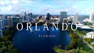 Orlando Florida DayNight Aerial City View  4K [upl. by Ablem]