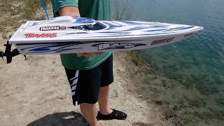 Traxxas Blast Brushed Rc Boat On 4s Lipo [upl. by Rabkin419]