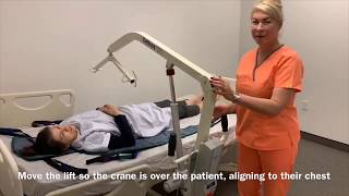 How to  Tuffcare Patient Lift SlingBed to Wheelchair Universal Divided Leg Sling with Headrest [upl. by Bryn]