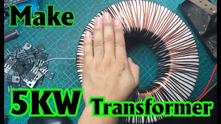 Making 5KW transformer for sine inverter [upl. by Firahs]