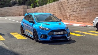 LOUD Ford Focus RS with Custom Exhaust  Revs amp Accelerations [upl. by Esaj]