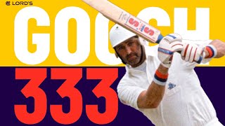 Graham Goochs Legendary 333  Best Innings Ever at Lords  Eng v Ind 1990 [upl. by Nezam137]