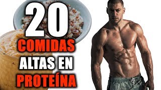 20 COMIDAS ALTAS EN PROTEÍNA [upl. by Cailean]