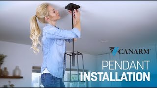 How to Install a Down Rod Pendant Light  Canarm [upl. by Isidor484]