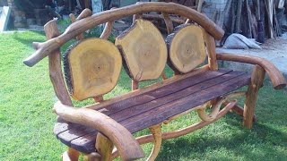 29 beautiful wooden garden benches [upl. by Atinomar]