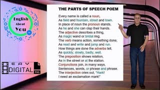 Parts of Speech Poem  read by a Native Speaker How to practise English pronunciation and grammar [upl. by Sherill]