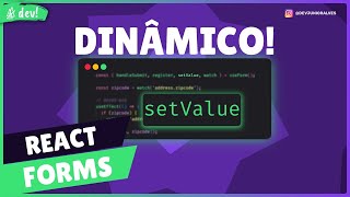 DICA DE FORMULÁRIOS  React Hook Form [upl. by Peregrine]