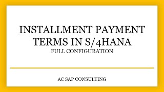 SAP FI Installments in Payment Terms  Abhiram Aditya [upl. by Nedyaj]