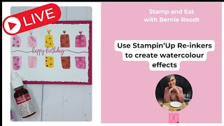 Use StampinUp Reinkers to create a Watercolour Effect [upl. by Eldnar]