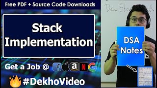 Implementing Stack Using Array in Data Structures [upl. by Bourque50]