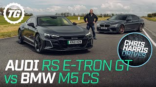 Chris Harris Drives Audi RS etron GT vs BMW M5 CS  Top Gear [upl. by Kwapong]