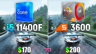 Core i5 11400F vs Ryzen 5 3600  Test in 10 Games [upl. by Ytsirhc]