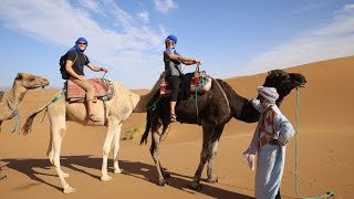 RIDING CAMELS THROUGH THE SAHARA  MOROCCO [upl. by Eleazar]