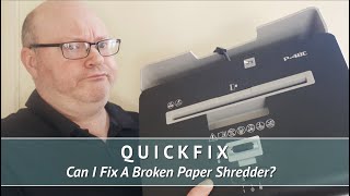 QUICKFIX Can I Fix A Broken Paper Shredder [upl. by Bhayani429]