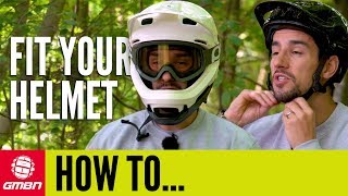 How To Correctly Fit A Mountain Bike Helmet [upl. by Cristionna918]