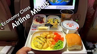 HD Economy Meals on Big Airlines Emirates  Delta United Air Canada amp More [upl. by Ebag]