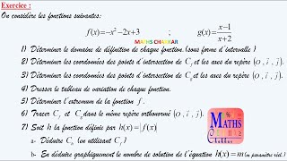 Les fonctions correction exercice1 maths [upl. by Renruojos70]