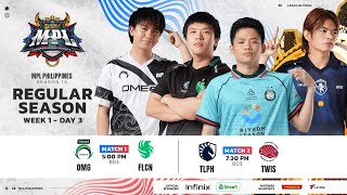 🔴 LIVE  MPL PH S15  FILIPINO  Week 1 Day 3 [upl. by Jenesia]