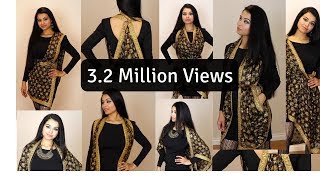 DIY Style Dupatta in 6 Different ways HD [upl. by Initsed445]