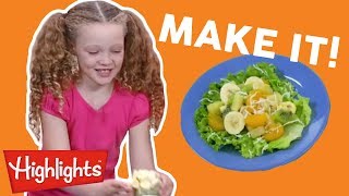 Fruit Salad  Kids Make It  Crafty Kids Videos  Recipes for Kids  Highlights [upl. by Sulecram838]