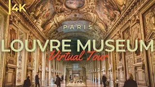 Louvre Museum 4K  Tour inside Louvre Museum Paris [upl. by Ahseetal]