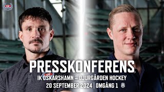 Presskonferens  IK Oskarshamn – Djurgården Hockey [upl. by Ettenal]