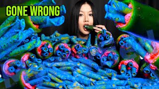 Viral TikTok Jalapeños Blue Takis Flaming Hot Cheetos Cream Cheese with Tajin Gone Wrong MUKBANG [upl. by Rafaela]