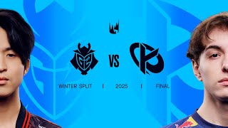 G2 vs KC  2025 LEC Winter Split Playoffs  Split Final [upl. by Annaiel]