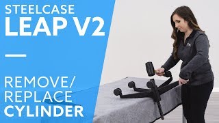 Steelcase Leap V2 HowTo Remove amp Replace Gas Cylinder [upl. by Iduj]