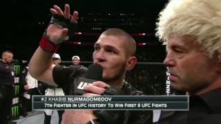 UFC 205 Khabib Nurmagomedov Octagon interview [upl. by Anelrahs]