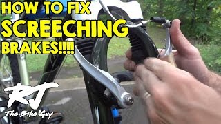 How To Fix Loud Squealing Screeching Bike Brakes [upl. by Heinrik]