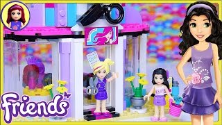 Lego Friends Hair Salon Set Build Review Play  Kids Toys [upl. by Winni]