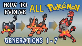 How To Evolve All Pokémon All Generations 17 [upl. by Hernardo]