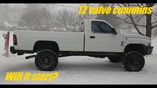 12 Valve Cummins 10F Cold Start [upl. by Mihsah]