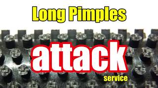 ✅ Long pimples  How to return the serves attacking with long pips  Slow motion Table tennis 2020 [upl. by Lichter]