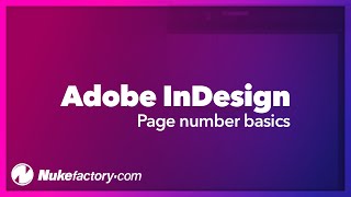 How to setup page numbering in Adobe InDesign [upl. by Phox]