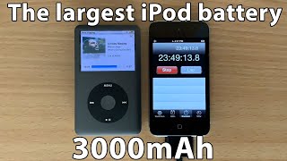 Testing the largest iPod battery 3000mAh [upl. by Hamirak]