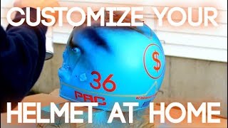 How To Spray Paint Your Helmet At Home [upl. by Ilecara]